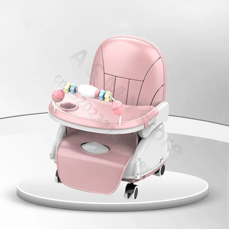 "3-in-1 Foldable Baby Highchair: Dining Chair, Table, and Booster Seat for Toddlers"