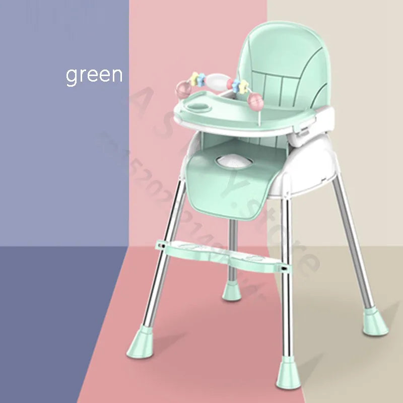 "3-in-1 Foldable Baby Highchair: Dining Chair, Table, and Booster Seat for Toddlers"