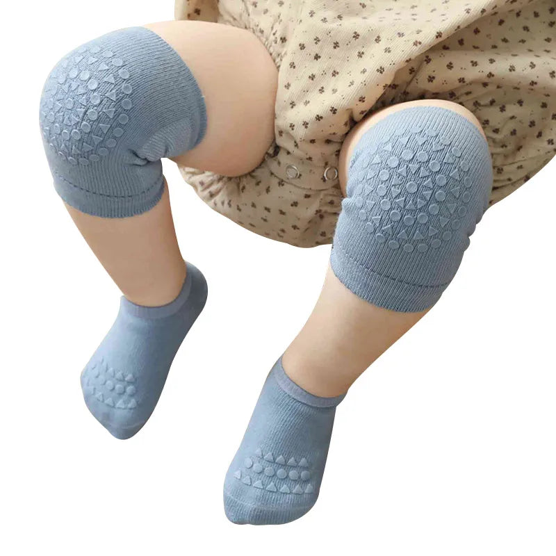 "Summer Baby Knee Pads Socks Set - Anti-Slip Crawling Safety Socks for Boys and Girls"