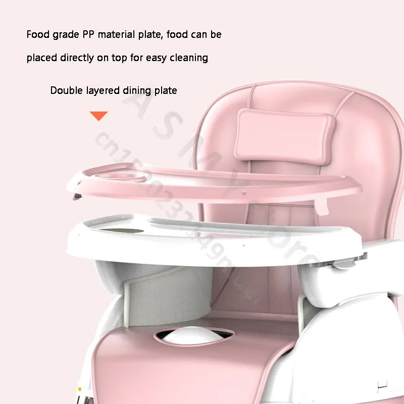 "3-in-1 Foldable Baby Highchair: Dining Chair, Table, and Booster Seat for Toddlers"