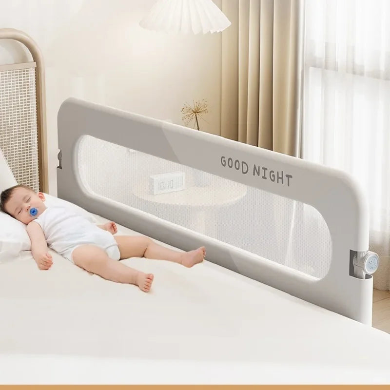 "Portable Collapsible Baby Bed Guardrail: Secure Sleep Solution for Kids"