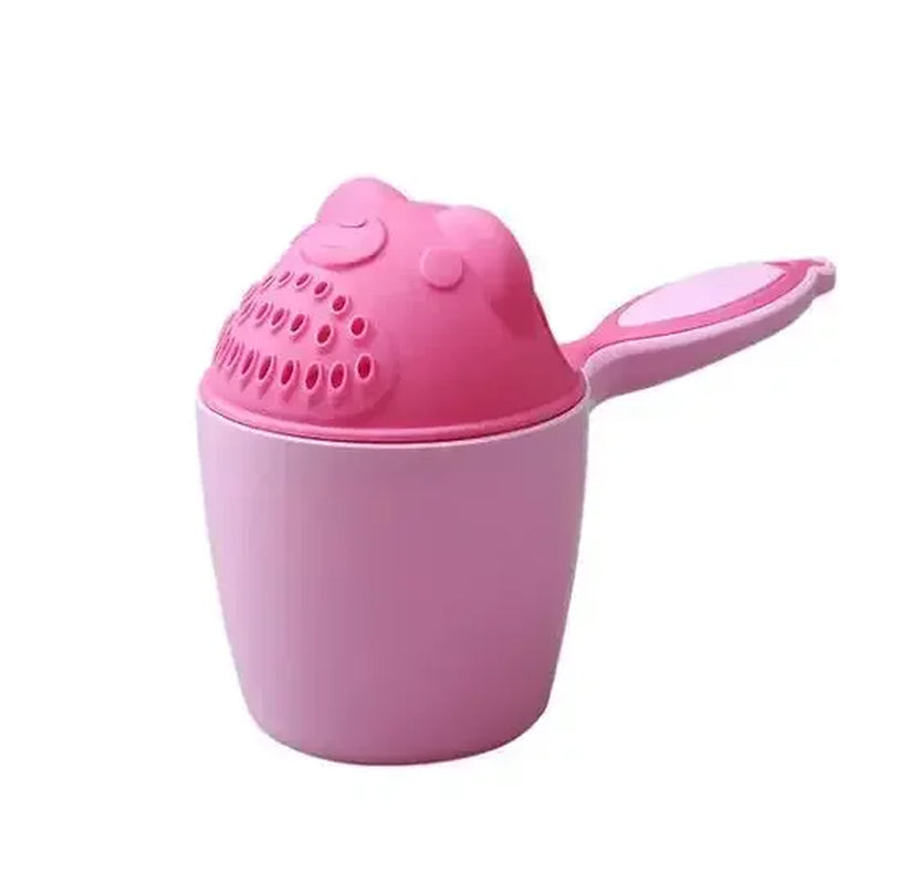 "Silicone Baby Bathing Set: Caps, Shampoo Cup, Shower Spoons, Hair Washing Tool"