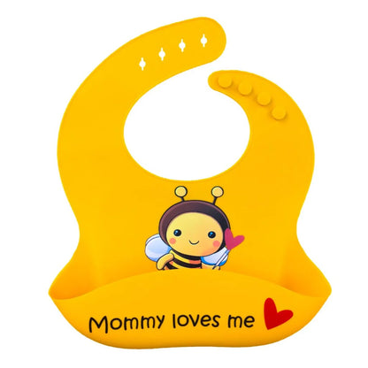 "Ultimate Silicone Baby Bibs with Nano Hybrid Technology - 4 Stylish Designs"