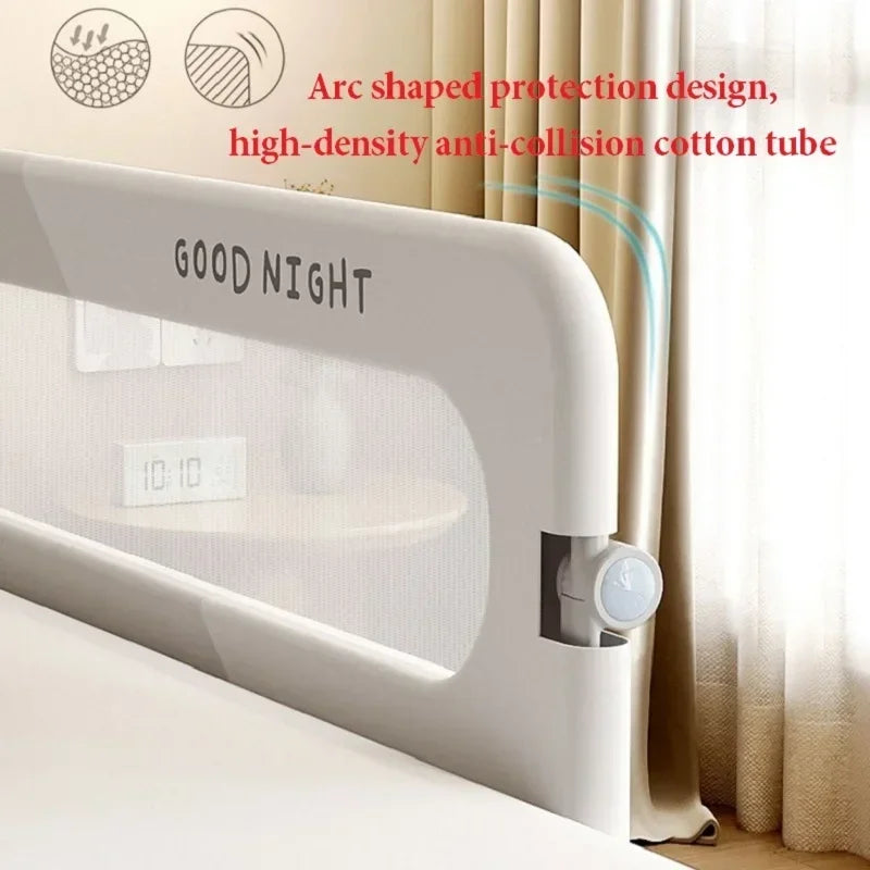 "Portable Collapsible Baby Bed Guardrail: Secure Sleep Solution for Kids"