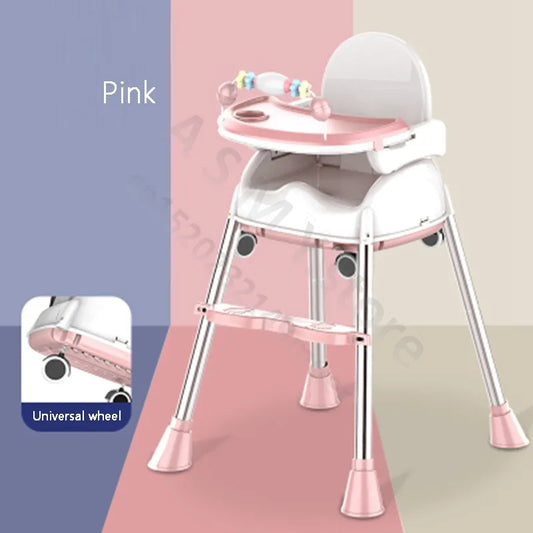 "3-in-1 Foldable Baby Highchair: Dining Chair, Table, and Booster Seat for Toddlers"