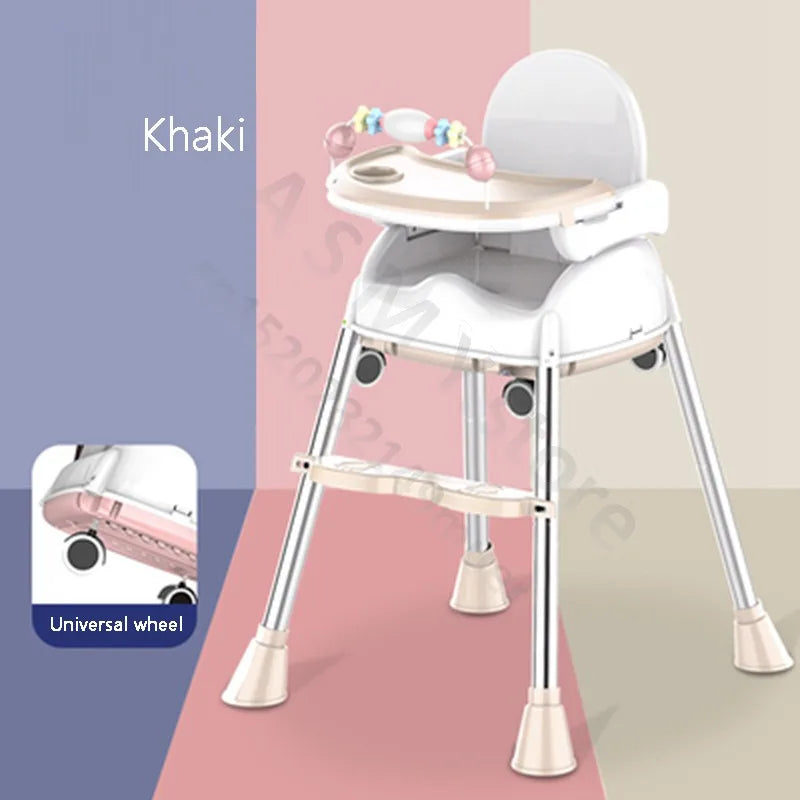 "3-in-1 Foldable Baby Highchair: Dining Chair, Table, and Booster Seat for Toddlers"