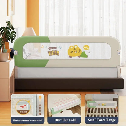 "Portable Collapsible Baby Bed Guardrail: Secure Sleep Solution for Kids"