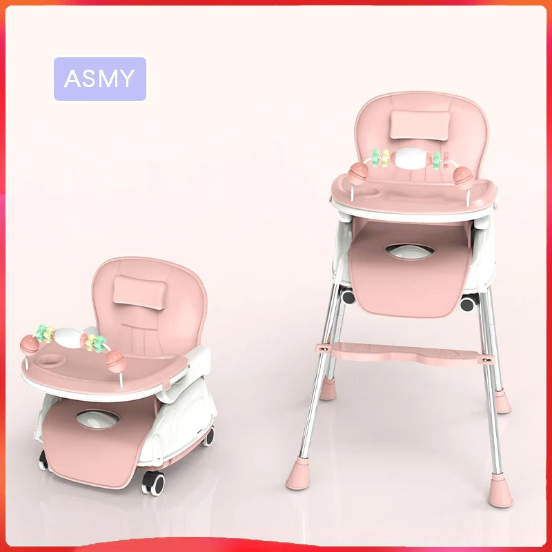 "3-in-1 Foldable Baby Highchair: Dining Chair, Table, and Booster Seat for Toddlers"