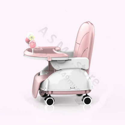 "3-in-1 Foldable Baby Highchair: Dining Chair, Table, and Booster Seat for Toddlers"