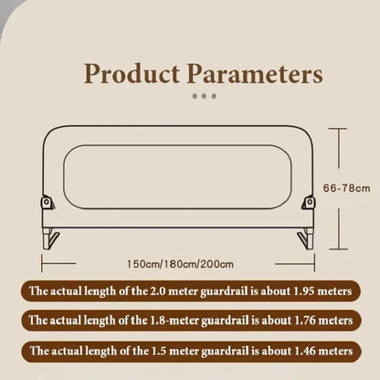 "Portable Collapsible Baby Bed Guardrail: Secure Sleep Solution for Kids"